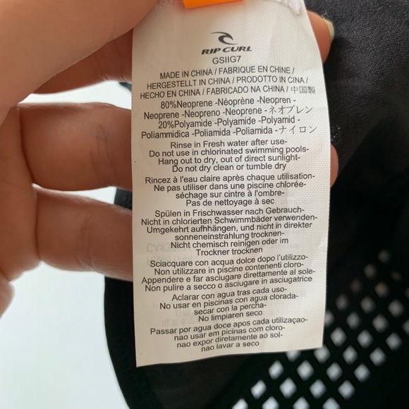 2/$30 Rip Curl black hi neck peekaboo bikini top - Picture 7 of 8